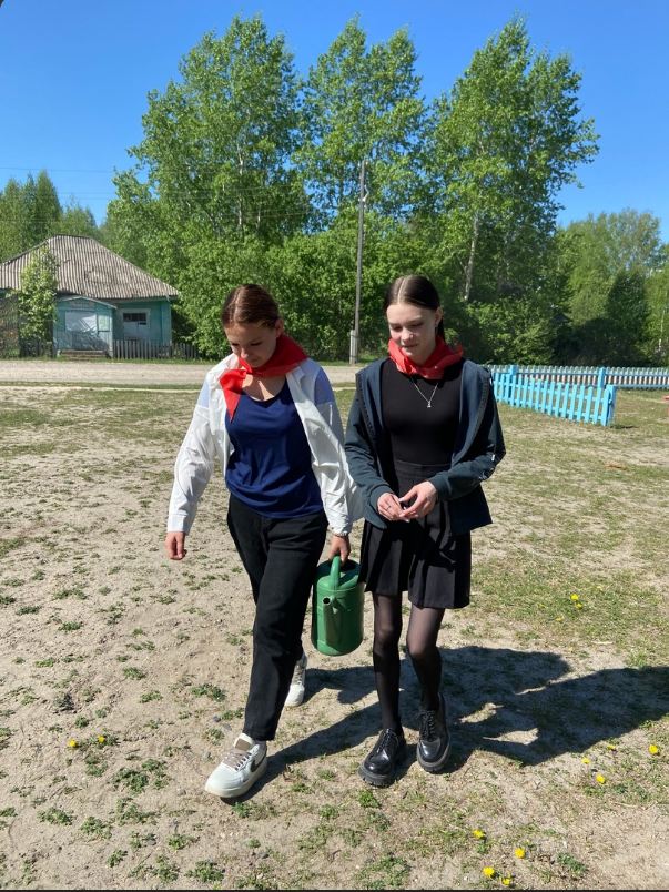 Посадка цветов.